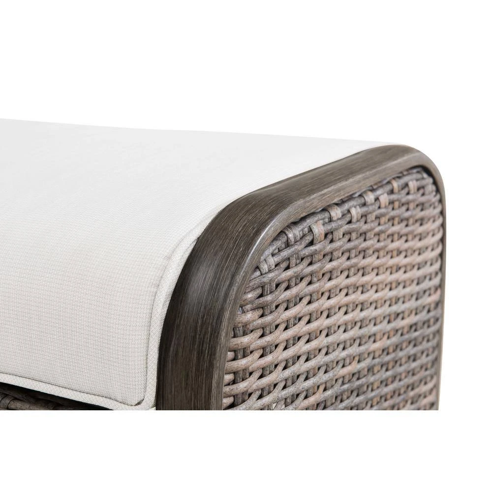 Hampton Bay Windsor Brown Wicker Outdoor Patio Ottoman with CushionGuard Biscuit Tan Cushions (2-Pack) 4 Hampton Bay Windsor Brown Wicker Outdoor Patio Ottoman with CushionGuard Biscuit Tan Cushions (2-Pack) - Image 4