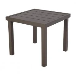 Hampton Bay Fernlake 20 in. x 20 in. Steel Outdoor Patio Side Table