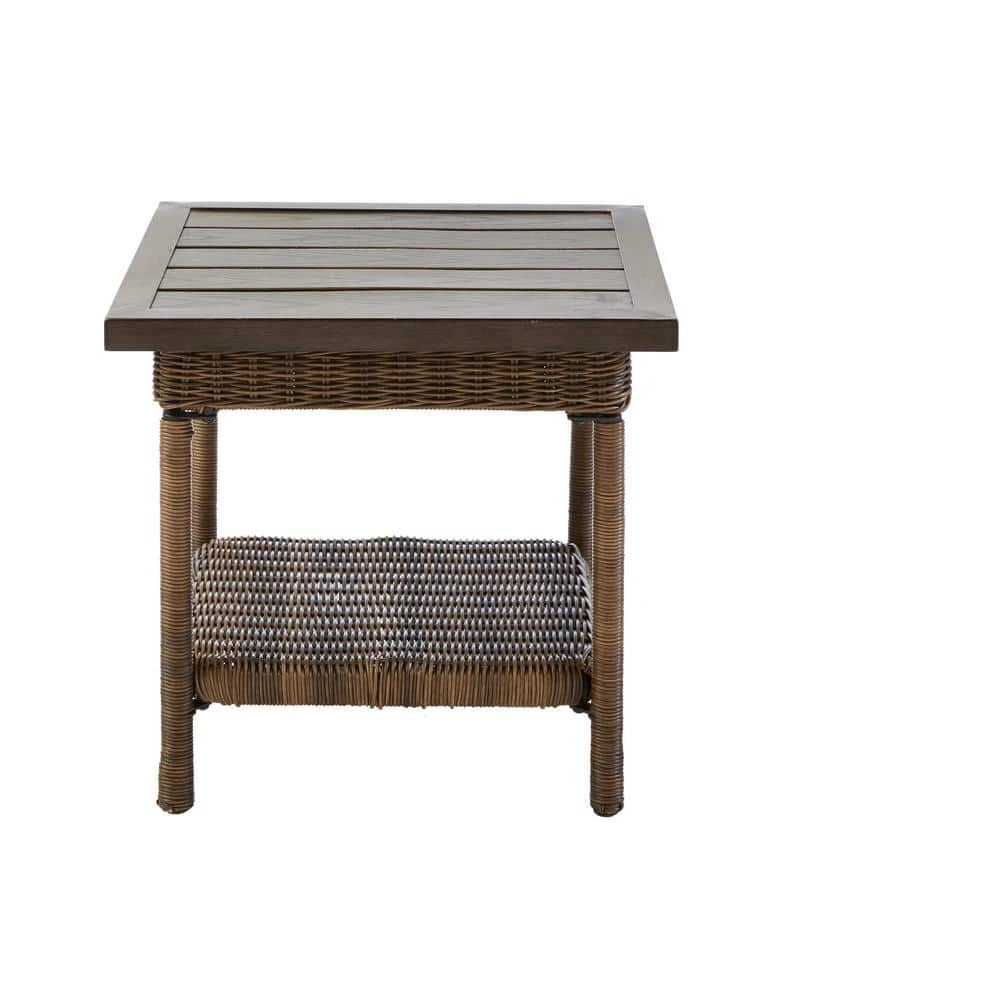 Hampton Bay Beacon Park Steel Wicker Outdoor Accent Table 3 Hampton Bay Beacon Park Steel Wicker Outdoor Accent Table - Image 3