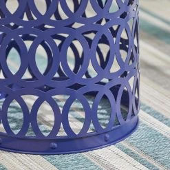 Hampton Bay 19.5 in. H Twilight Blue Metal Round Outdoor Side Table 9 Hampton Bay 19.5 in. H Twilight Blue Metal Round Outdoor Side Table -Hampton Bay Shop hampton bay outdoor side tables hd21on005t 1d 1000