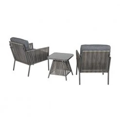 Hampton Bay Tolston 3-Piece Wicker Outdoor Patio Chat Set with Charcoal Cushions -Hampton Bay Shop hampton bay patio conversation sets lg19189 c3pc 40 1000
