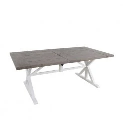 Hampton Bay Beacon Park Gray Rectangular Farmhouse Steel Outdoor Patio Dining Table -Hampton Bay Shop hampton bay patio dining tables fts61192g 40 1000
