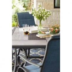 Hampton Bay Crestridge Steel Rectangular Outdoor Patio Dining Table with Tile Top -Hampton Bay Shop hampton bay patio dining tables fts61215 1d 1000