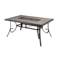 Hampton Bay Crestridge Steel Rectangular Outdoor Patio Dining Table with Tile Top -Hampton Bay Shop hampton bay patio dining tables fts61215 c3 1000