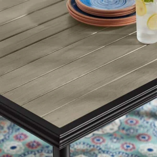 Hampton Bay Glenridge Falls Metal Outdoor Dining Table with Wood Finish Slat Top 3 Hampton Bay Glenridge Falls Metal Outdoor Dining Table with Wood Finish Slat Top - Image 3