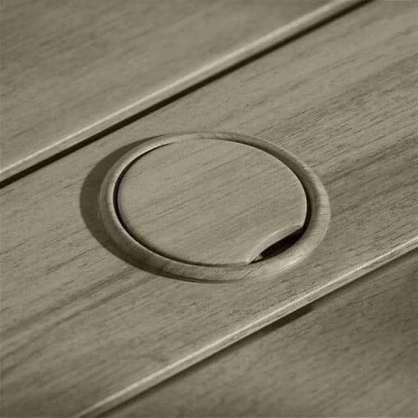 Hampton Bay Glenridge Falls Metal Outdoor Dining Table with Wood Finish Slat Top 4 Hampton Bay Glenridge Falls Metal Outdoor Dining Table with Wood Finish Slat Top - Image 4