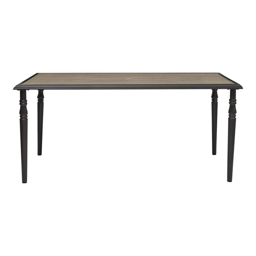 Hampton Bay Glenridge Falls Metal Outdoor Dining Table with Wood Finish Slat Top 5 Hampton Bay Glenridge Falls Metal Outdoor Dining Table with Wood Finish Slat Top - Image 5