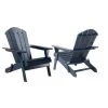 Hampton Bay Midnight Folding Wood Patio Adirondack Chair (2-Pack)