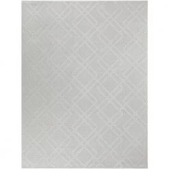 Hampton Bay Diamond Light Gray 9 ft. x 12 ft. Indoor/Outdoor Area Rug