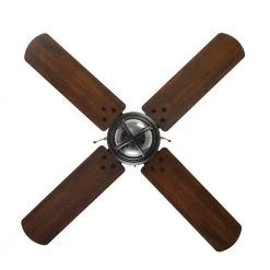 Hampton Bay Cedar Lake 44 in. Indoor/Outdoor LED Matte Black Damp Rated Ceiling Fan with Light Kit, Downrod and 4 Reversible Blades -Hampton Bay Shop matte black hampton bay ceiling fans with lights 52109 1d 1000