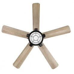 Hampton Bay Norwood 52 in. Indoor/Outdoor LED Matte Black Damp Rated Downrod Ceiling Fan with Light Kit and 5 Reversible Blades -Hampton Bay Shop matte black hampton bay ceiling fans with lights 52129 1f 1000