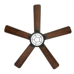 Hampton Bay Norwood 52 in. Indoor/Outdoor LED Matte Black Damp Rated Downrod Ceiling Fan with Light Kit and 5 Reversible Blades -Hampton Bay Shop matte black hampton bay ceiling fans with lights 52129 77 1000