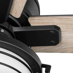 Hampton Bay Norwood 52 in. Indoor/Outdoor LED Matte Black Damp Rated Downrod Ceiling Fan with Light Kit and 5 Reversible Blades -Hampton Bay Shop matte black hampton bay ceiling fans with lights 52129 fa 1000