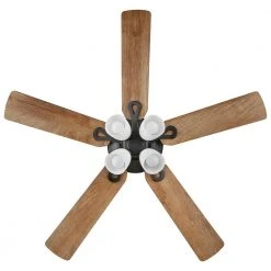 Hampton Bay 52 in. Burgess Matte Black Indoor LED Smart Hubspace Ceiling Fan with Light Kit and Remote Control -Hampton Bay Shop matte black hampton bay ceiling fans with lights 56058 fa 1000