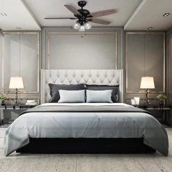 Hampton Bay Rockport 52 in. Indoor LED Matte Black Ceiling Fan with Light Kit, Downrod, and 5 Reversible Blades 21 Hampton Bay Rockport 52 in. Indoor LED Matte Black Ceiling Fan with Light Kit, Downrod, and 5 Reversible Blades -Hampton Bay Shop matte black hampton bay ceiling fans with lights 91854 4f 1000