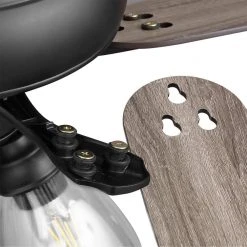 Hampton Bay Rockport 52 in. Indoor LED Matte Black Ceiling Fan with Light Kit, Downrod, and 5 Reversible Blades 19 Hampton Bay Rockport 52 in. Indoor LED Matte Black Ceiling Fan with Light Kit, Downrod, and 5 Reversible Blades -Hampton Bay Shop matte black hampton bay ceiling fans with lights 91854 77 1000