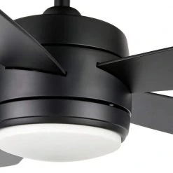Hampton Bay Averly 52 in. Integrated LED Matte Black Ceiling Fan with Light and Remote Control with Color Changing Technology 12 Hampton Bay Averly 52 in. Integrated LED Matte Black Ceiling Fan with Light and Remote Control with Color Changing Technology -Hampton Bay Shop matte black hampton bay ceiling fans with lights ak18b mbk 1d 1000