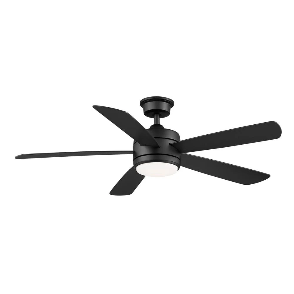 Hampton Bay Averly 52 in. Integrated LED Matte Black Ceiling Fan with Light and Remote Control with Color Changing Technology 1 Hampton Bay Averly 52 in. Integrated LED Matte Black Ceiling Fan with Light and Remote Control with Color Changing Technology