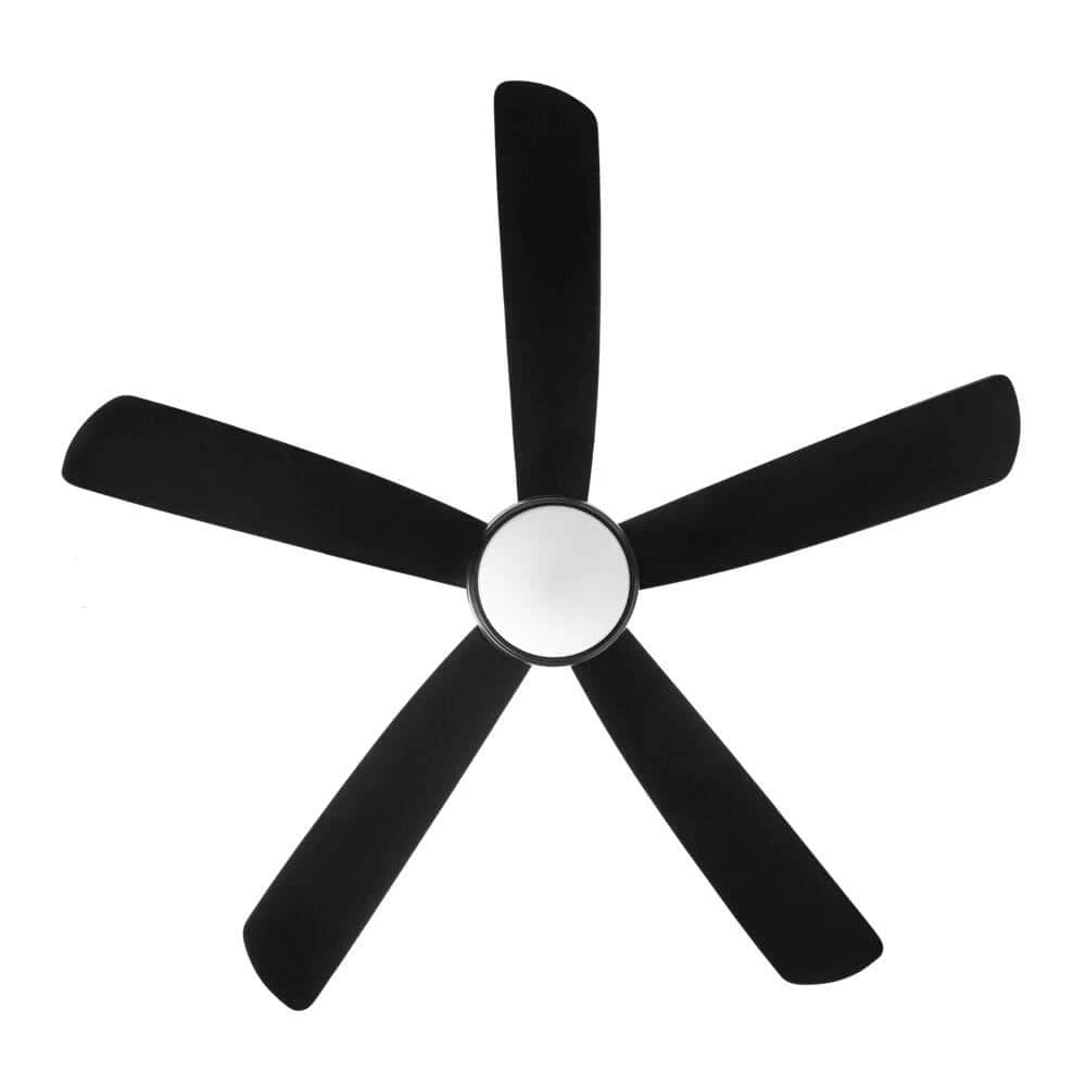 Hampton Bay Averly 52 in. Integrated LED Matte Black Ceiling Fan with Light and Remote Control with Color Changing Technology 6 Hampton Bay Averly 52 in. Integrated LED Matte Black Ceiling Fan with Light and Remote Control with Color Changing Technology - Image 6