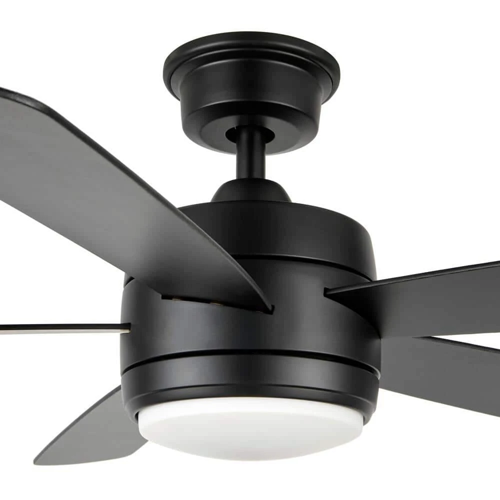 Hampton Bay Averly 52 in. Integrated LED Matte Black Ceiling Fan with Light and Remote Control with Color Changing Technology 4 Hampton Bay Averly 52 in. Integrated LED Matte Black Ceiling Fan with Light and Remote Control with Color Changing Technology - Image 4