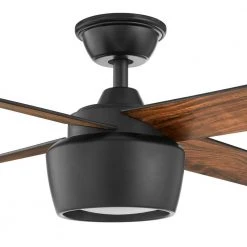 Hampton Bay Havenstone 52 in. Integrated LED Indoor Matte Black Ceiling Fan with Light and Remote Control -Hampton Bay Shop matte black hampton bay ceiling fans with lights yg763 mbk 1d 1000