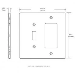 Hampton Bay Black 2-Gang 1-Toggle/1-Decorator/Rocker Wall Plate (1-Pack) -Hampton Bay Shop matte black hampton bay combination wall plates w32736 fb c fa 1000