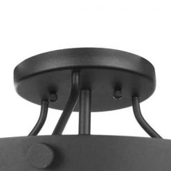 Hampton Bay Southbourne 15.5 in. 3-Light Matte Black Rustic Farmhouse Semi-Flush Mount -Hampton Bay Shop matte black hampton bay flush mount lights dshd19522sf 1d 1000