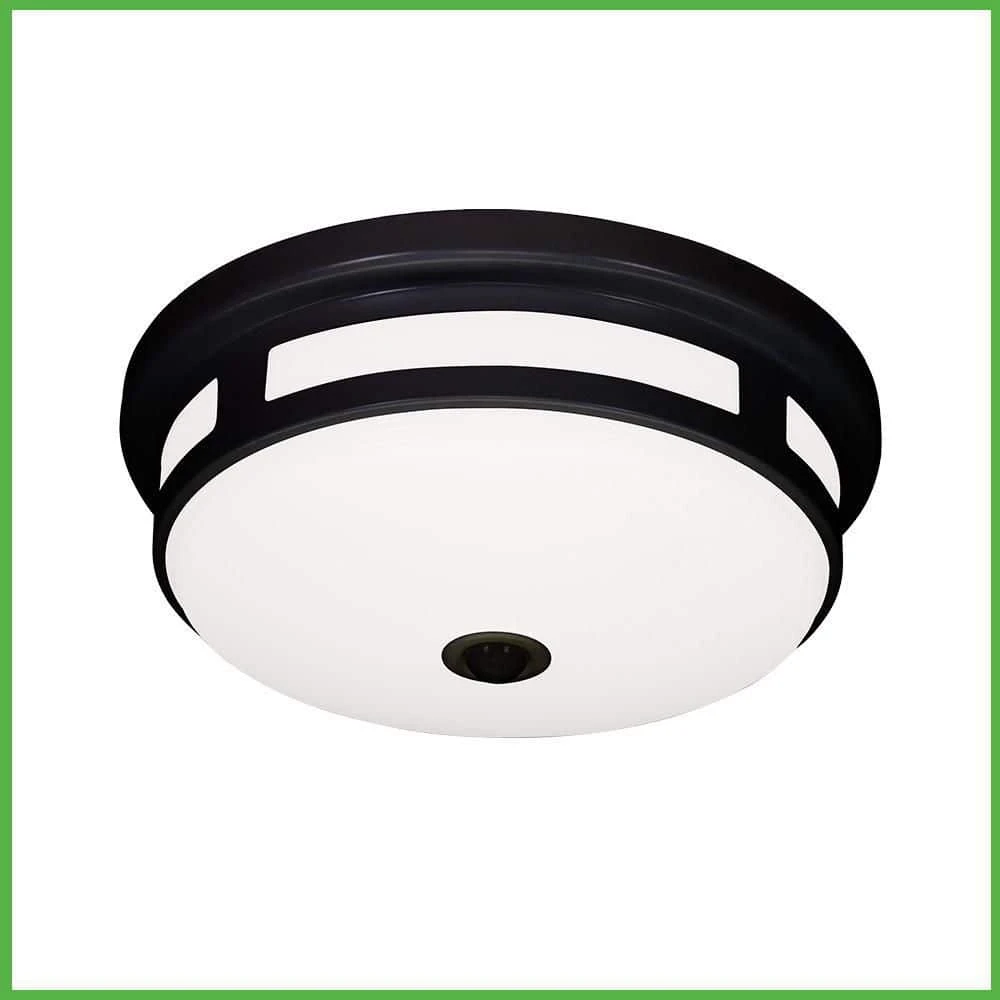 Hampton Bay Greenhaven 11 in. 1-Light Black Motion Sensing LED Outdoor Flush Mount Light Color Selectable Ceiling Light 830 Lumens 10 Hampton Bay Greenhaven 11 in. 1-Light Black Motion Sensing LED Outdoor Flush Mount Light Color Selectable Ceiling Light 830 Lumens - Image 10