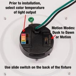 Hampton Bay Greenhaven 11 in. 1-Light Black Motion Sensing LED Outdoor Flush Mount Light Color Selectable Ceiling Light 830 Lumens 13 Hampton Bay Greenhaven 11 in. 1-Light Black Motion Sensing LED Outdoor Flush Mount Light Color Selectable Ceiling Light 830 Lumens -Hampton Bay Shop matte black hampton bay outdoor flush mount lights 564281011 a0 1000