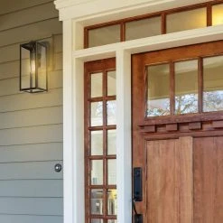 Hampton Bay Hurley Modern 1-Light Matte Black Hardwired Medium Outdoor Wall Lantern Sconce 19 Hampton Bay Hurley Modern 1-Light Matte Black Hardwired Medium Outdoor Wall Lantern Sconce -Hampton Bay Shop matte black hampton bay outdoor sconces 44833 31 1000