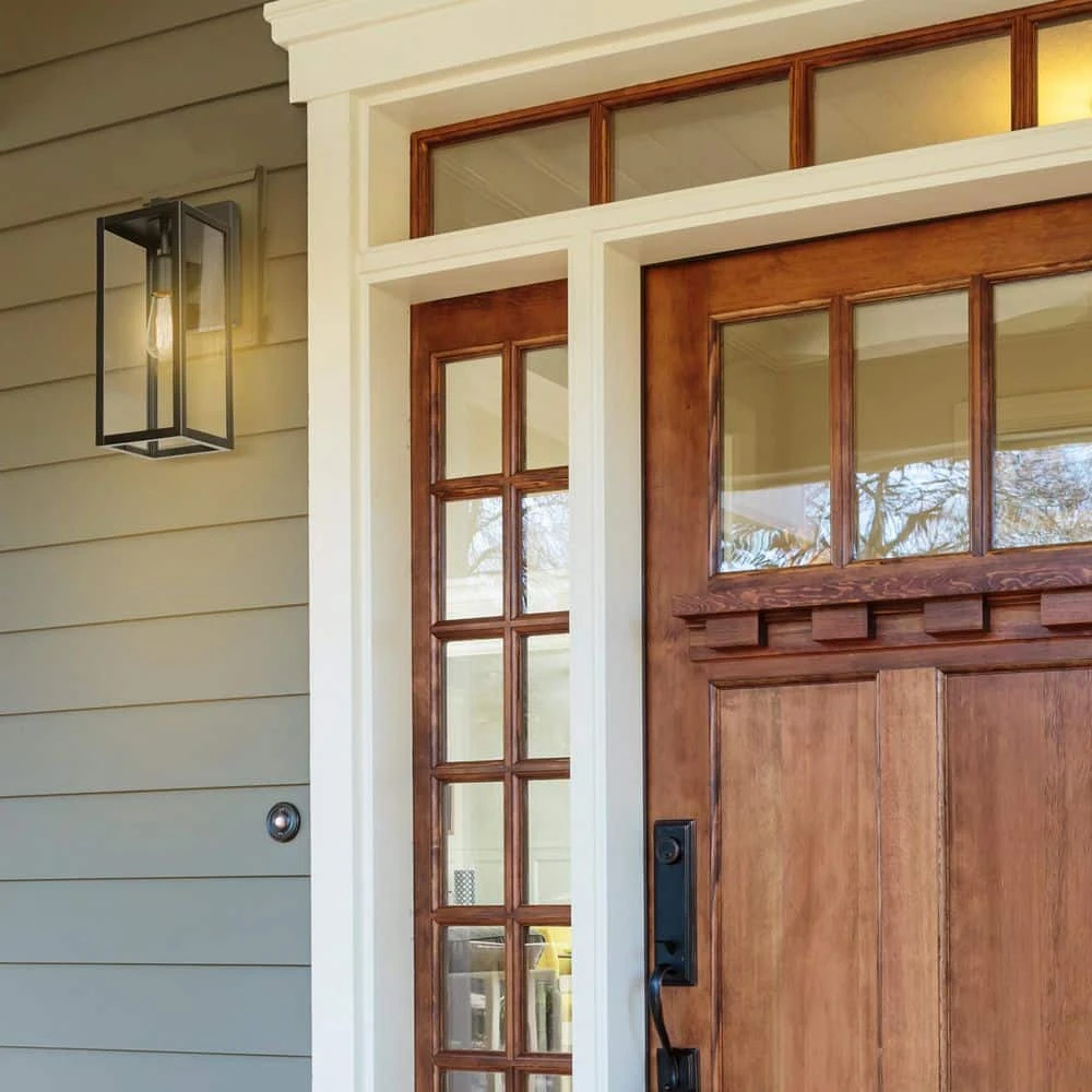 Hampton Bay Hurley Modern 1-Light Matte Black Hardwired Medium Outdoor Wall Lantern Sconce 10 Hampton Bay Hurley Modern 1-Light Matte Black Hardwired Medium Outdoor Wall Lantern Sconce - Image 10