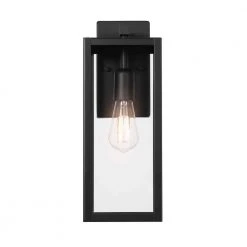 Hampton Bay Hurley Modern 1-Light Matte Black Hardwired Medium Outdoor Wall Lantern Sconce 16 Hampton Bay Hurley Modern 1-Light Matte Black Hardwired Medium Outdoor Wall Lantern Sconce -Hampton Bay Shop matte black hampton bay outdoor sconces 44833 44 1000