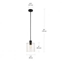 Hampton Bay Sutton Place 1-Light Matte Black Pendant -Hampton Bay Shop matte black hampton bay pendant lights 65158 44 1000