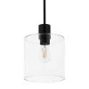Hampton Bay Sutton Place 1-Light Matte Black Pendant