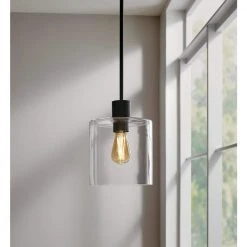 Hampton Bay Sutton Place 1-Light Matte Black Pendant -Hampton Bay Shop matte black hampton bay pendant lights 65158 66 1000