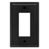 Hampton Bay Sinclair Matte Black 1-Gang Decorator/Rocker Wall Plate
