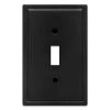Hampton Bay Sinclair Matte Black 1-Gang Toggle Wall Plate