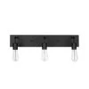 Hampton Bay Northvale 24 in. 3-Light Matte Black Industrial Bathroom Vanity Light