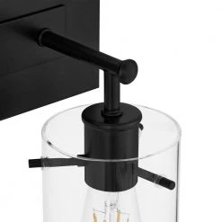 Hampton Bay Regan 29.25 in. 4-Light Matte Black Bathroom Vanity Light with Clear Glass Shades 16 Hampton Bay Regan 29.25 in. 4-Light Matte Black Bathroom Vanity Light with Clear Glass Shades -Hampton Bay Shop matte black hampton bay vanity lighting dshd19574v3 40 1000