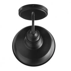 Hampton Bay Elmcroft 7.63 in. 1-Light Matte Black Modern Farmhouse Wall Mount Sconce Light with Metal Shade -Hampton Bay Shop matte black hampton bay vanity lighting hb3670 43 77 1000