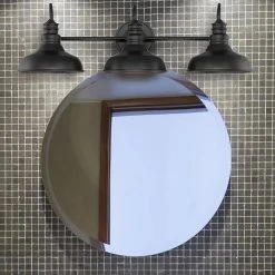 Hampton Bay Elmcroft 29 in. 3-Light Matte Black Modern Farmhouse Bathroom Vanity Light with Metal Shades -Hampton Bay Shop matte black hampton bay vanity lighting hb3672 43 4f 1000