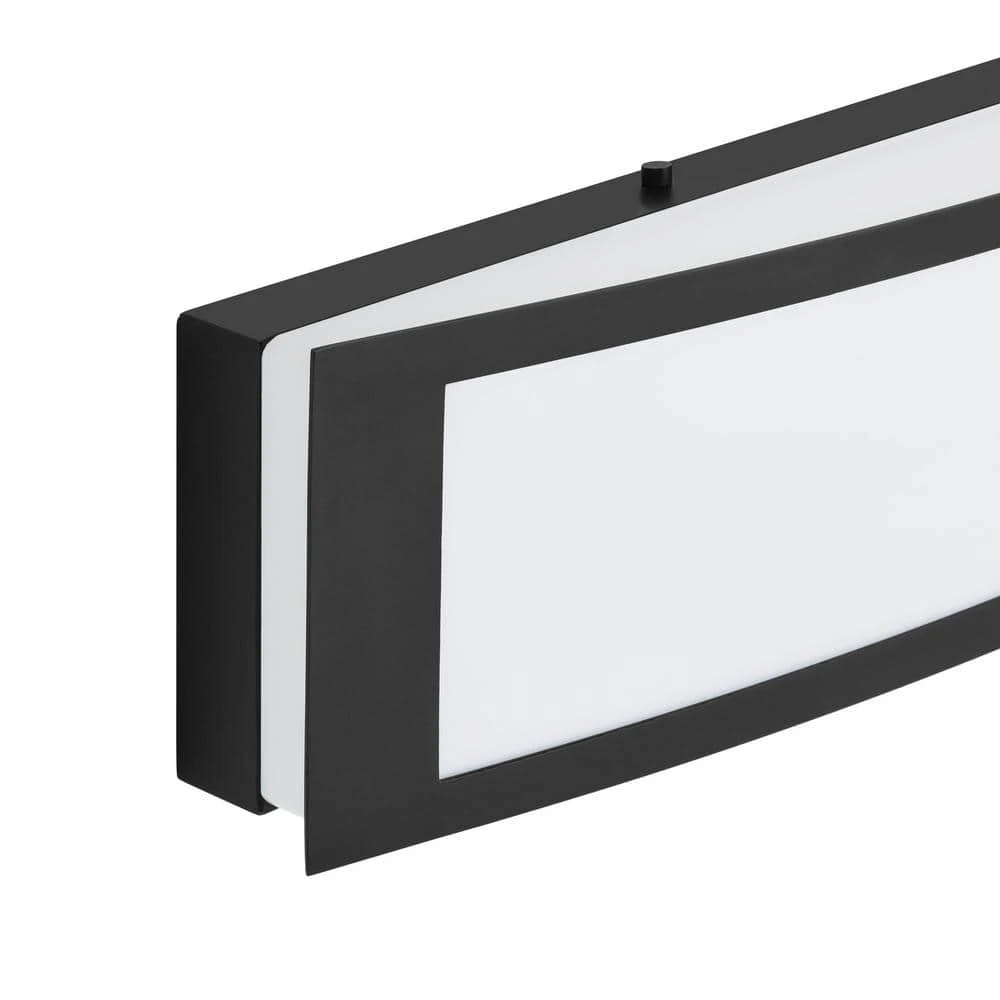 Hampton Bay Woodbury 24.6 in. 1-Light Matte Black Integrated LED Bathroom Vanity Light Bar with Frosted Acrylic Shade 5 Hampton Bay Woodbury 24.6 in. 1-Light Matte Black Integrated LED Bathroom Vanity Light Bar with Frosted Acrylic Shade - Image 5