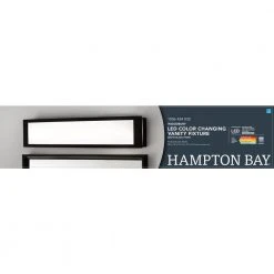 Hampton Bay Woodbury 24.6 in. 1-Light Matte Black Integrated LED Bathroom Vanity Light Bar with Frosted Acrylic Shade 21 Hampton Bay Woodbury 24.6 in. 1-Light Matte Black Integrated LED Bathroom Vanity Light Bar with Frosted Acrylic Shade -Hampton Bay Shop matte black hampton bay vanity lighting iqp1301lx 07 bk 76 1000