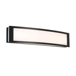 Hampton Bay Woodbury 24.6 in. 1-Light Matte Black Integrated LED Bathroom Vanity Light Bar with Frosted Acrylic Shade 17 Hampton Bay Woodbury 24.6 in. 1-Light Matte Black Integrated LED Bathroom Vanity Light Bar with Frosted Acrylic Shade -Hampton Bay Shop matte black hampton bay vanity lighting iqp1301lx 07 bk c3 1000