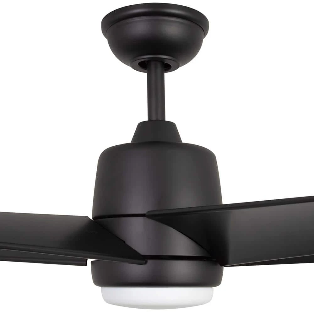Hampton Bay Mena 54 in. White Color Changing Integrated LED Indoor/Outdoor Matte Black Ceiling Fan with Light Kit and Remote Control 3 Hampton Bay Mena 54 in. White Color Changing Integrated LED Indoor/Outdoor Matte Black Ceiling Fan with Light Kit and Remote Control - Image 3