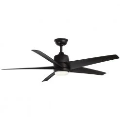 Hampton Bay Mena 54 in. White Color Changing Integrated LED Indoor/Outdoor Matte Black Ceiling Fan with Light Kit and Remote Control 24 Hampton Bay Mena 54 in. White Color Changing Integrated LED Indoor/Outdoor Matte Black Ceiling Fan with Light Kit and Remote Control -Hampton Bay Shop matte black with matte black blades hampton bay ceiling fans with lights 99919 44 1000