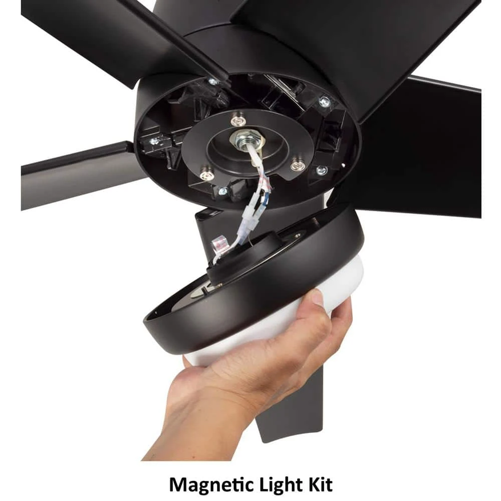Hampton Bay Mena 54 in. White Color Changing Integrated LED Indoor/Outdoor Matte Black Ceiling Fan with Light Kit and Remote Control 6 Hampton Bay Mena 54 in. White Color Changing Integrated LED Indoor/Outdoor Matte Black Ceiling Fan with Light Kit and Remote Control - Image 6