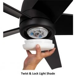 Hampton Bay Mena 54 in. White Color Changing Integrated LED Indoor/Outdoor Matte Black Ceiling Fan with Light Kit and Remote Control 20 Hampton Bay Mena 54 in. White Color Changing Integrated LED Indoor/Outdoor Matte Black Ceiling Fan with Light Kit and Remote Control -Hampton Bay Shop matte black with matte black blades hampton bay ceiling fans with lights 99919 77 1000