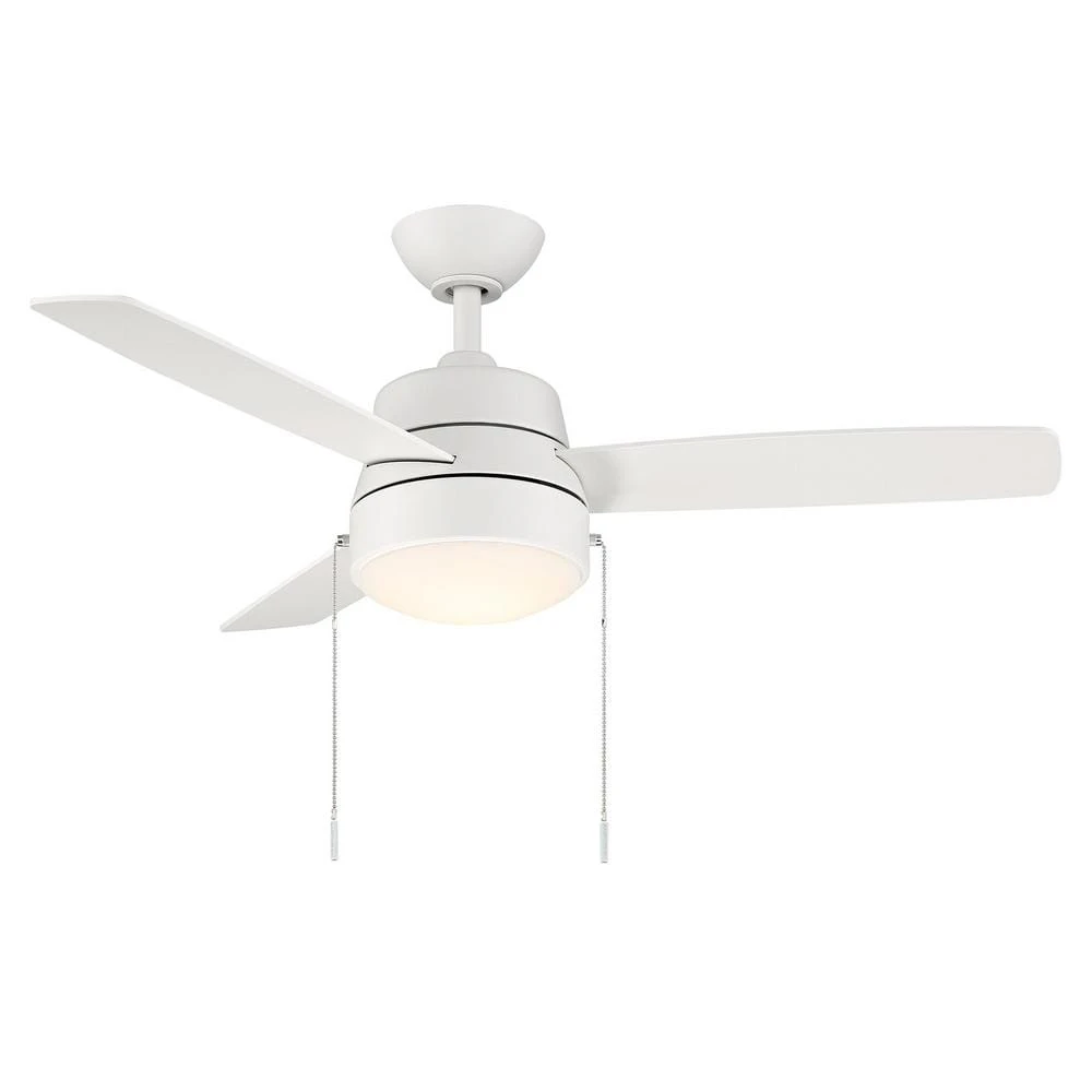 Hampton Bay Caprice 44 in. Integrated LED Indoor Matte White Ceiling Fan with Light Kit 1 Hampton Bay Caprice 44 in. Integrated LED Indoor Matte White Ceiling Fan with Light Kit
