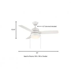 Hampton Bay Caprice 44 in. Integrated LED Indoor Matte White Ceiling Fan with Light Kit 8 Hampton Bay Caprice 44 in. Integrated LED Indoor Matte White Ceiling Fan with Light Kit -Hampton Bay Shop matte white hampton bay ceiling fans with lights sw19151p mwh a0 1000
